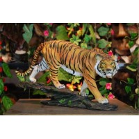 15.7" Imitation Animal Statue Lifelike Resin Tiger Home decoration Figurine   152558122477
